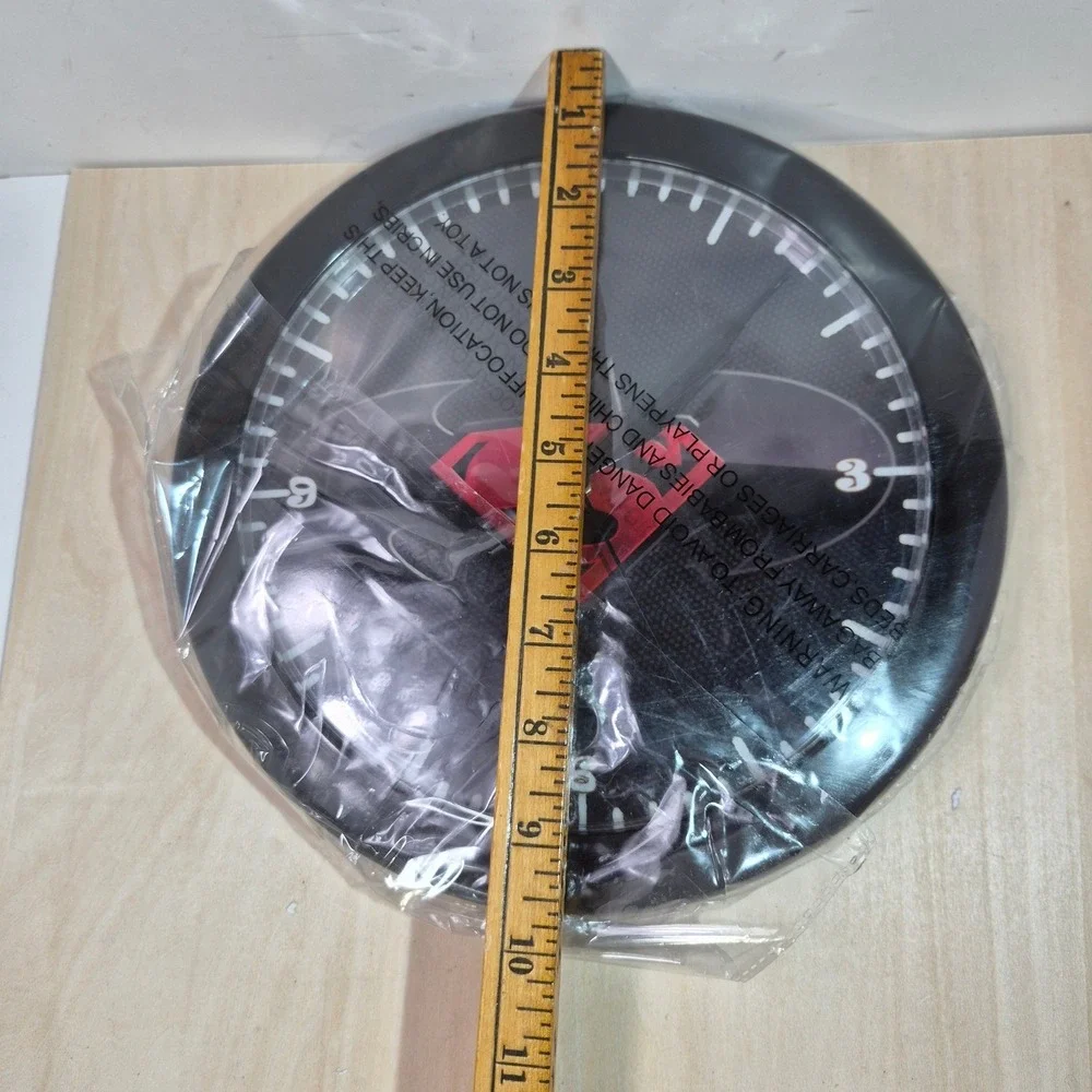 Superman Logo Round Wall‎ Clock Black Carbon Fiber Style Face DC Comics New
